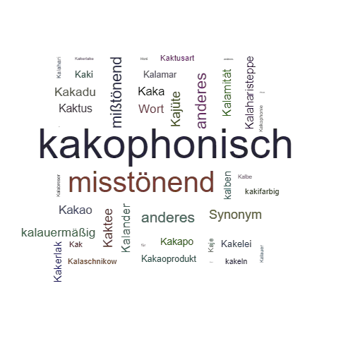 Ein anderes Wort für kakophonisch - Synonym kakophonisch