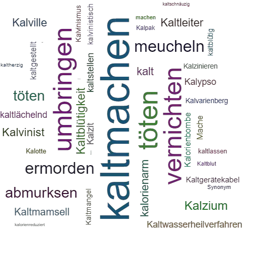 Ein anderes Wort für kaltmachen - Synonym kaltmachen