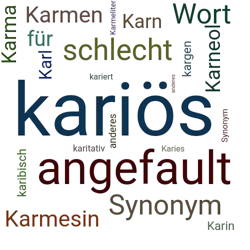 Ein anderes Wort für kariös - Synonym kariös