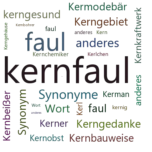 Ein anderes Wort für kernfaul - Synonym kernfaul