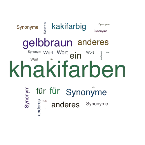 Ein anderes Wort für khakifarben - Synonym khakifarben