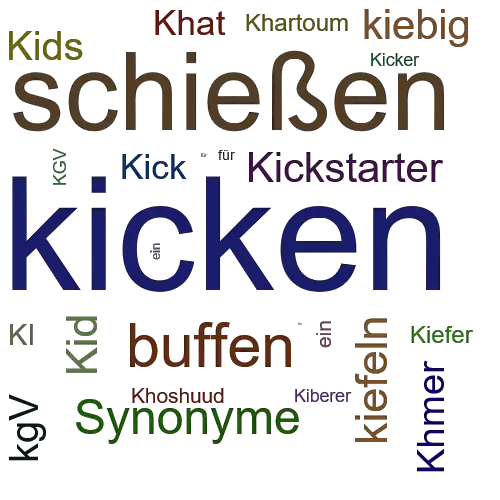 Ein anderes Wort für kicken - Synonym kicken