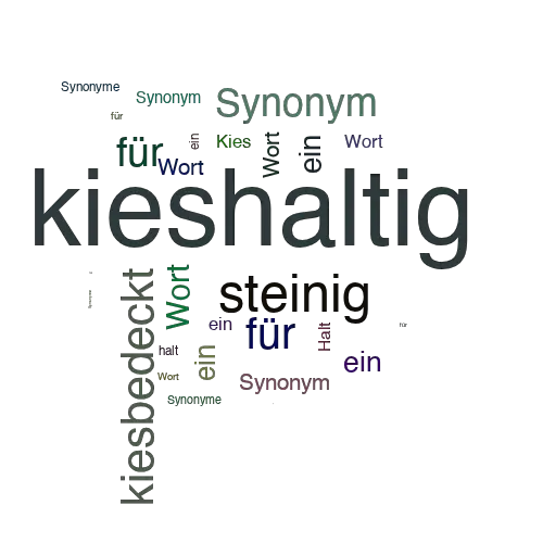 Ein anderes Wort für kieshaltig - Synonym kieshaltig