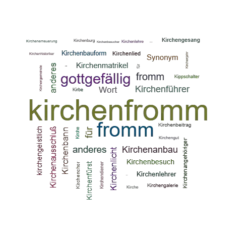 Ein anderes Wort für kirchenfromm - Synonym kirchenfromm