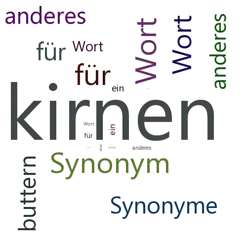 Ein anderes Wort für kirnen - Synonym kirnen