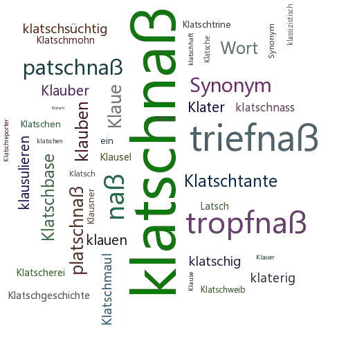 Ein anderes Wort für klatschnaß - Synonym klatschnaß