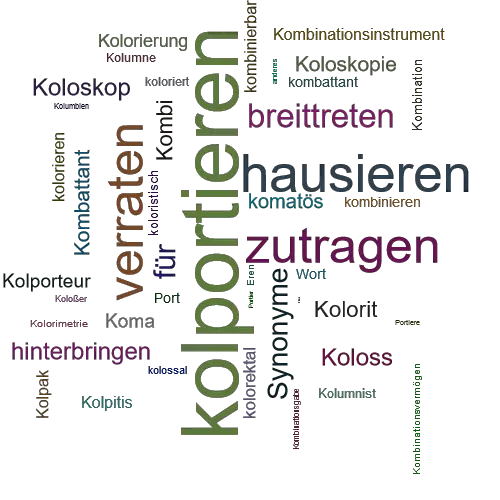 Ein anderes Wort für kolportieren - Synonym kolportieren