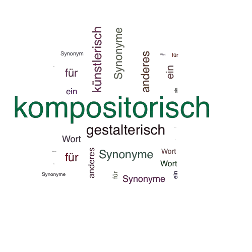 Ein anderes Wort für kompositorisch - Synonym kompositorisch