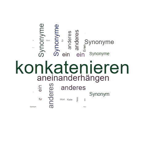 Ein anderes Wort für konkatenieren - Synonym konkatenieren