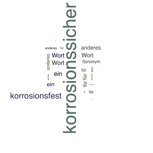 Ein anderes Wort für korrosionssicher - Synonym korrosionssicher