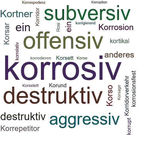 Ein anderes Wort für korrosiv - Synonym korrosiv