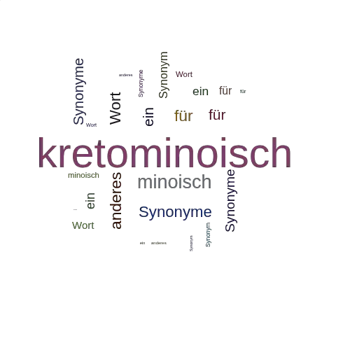 Ein anderes Wort für kretominoisch - Synonym kretominoisch