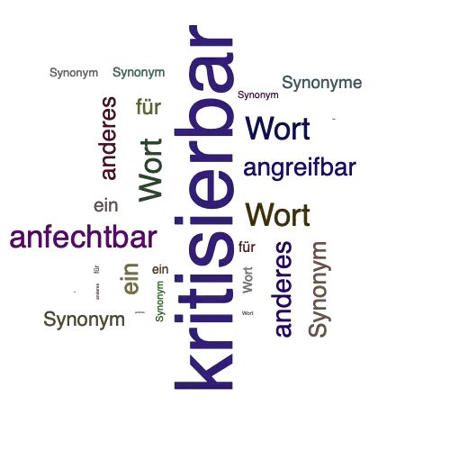 Ein anderes Wort für kritisierbar - Synonym kritisierbar