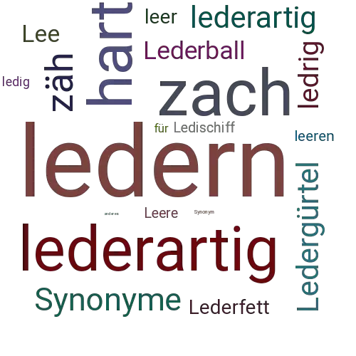 Ein anderes Wort für ledern - Synonym ledern