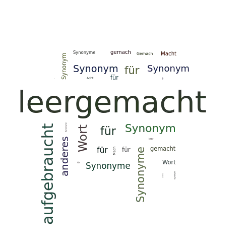 Ein anderes Wort für leergemacht - Synonym leergemacht