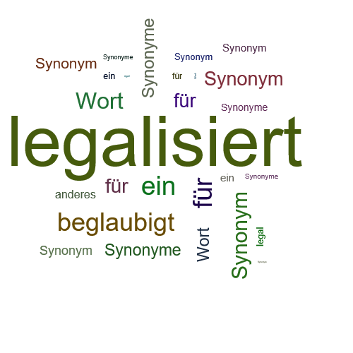 Ein anderes Wort für legalisiert - Synonym legalisiert