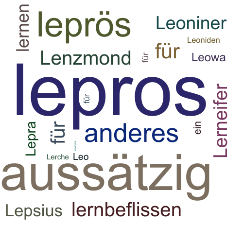 Ein anderes Wort für lepros - Synonym lepros