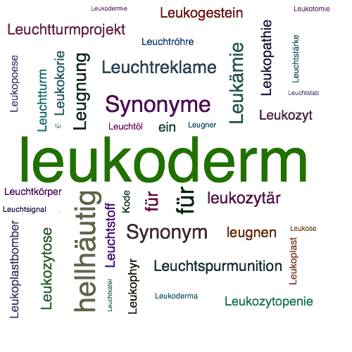 Ein anderes Wort für leukoderm - Synonym leukoderm