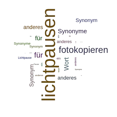Ein anderes Wort für lichtpausen - Synonym lichtpausen