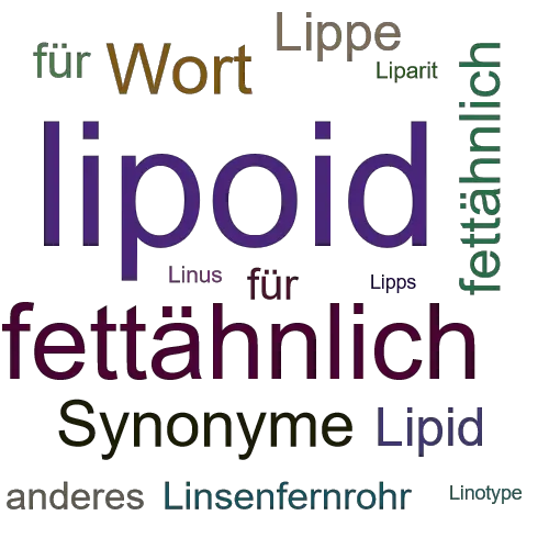 Ein anderes Wort für lipoid - Synonym lipoid