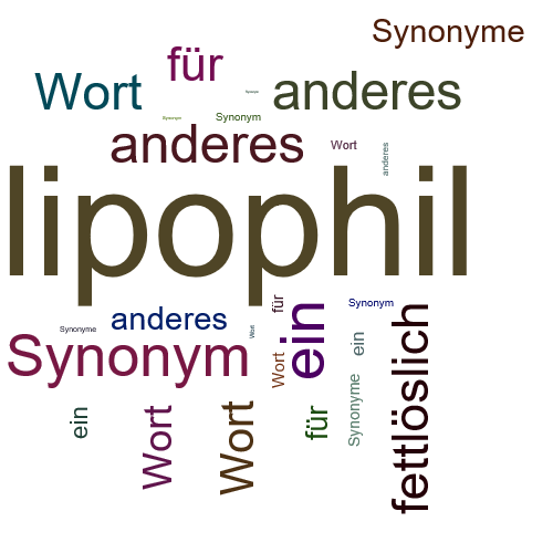 Ein anderes Wort für lipophil - Synonym lipophil
