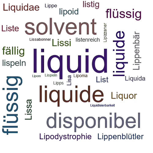 Ein anderes Wort für liquid - Synonym liquid