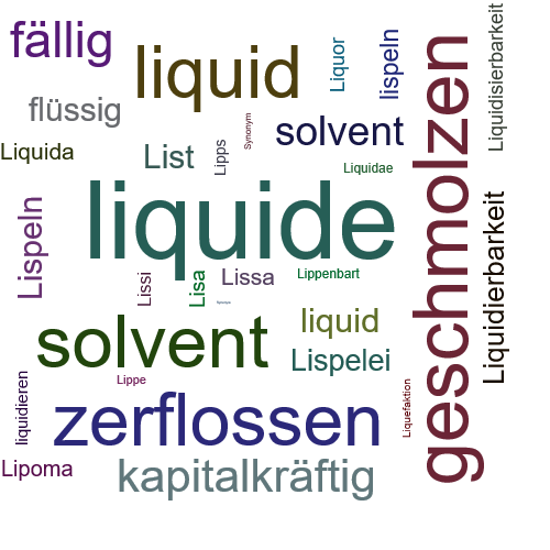 Ein anderes Wort für liquide - Synonym liquide