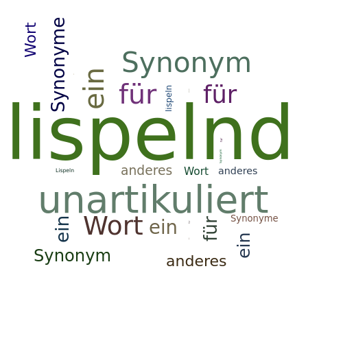 Ein anderes Wort für lispelnd - Synonym lispelnd