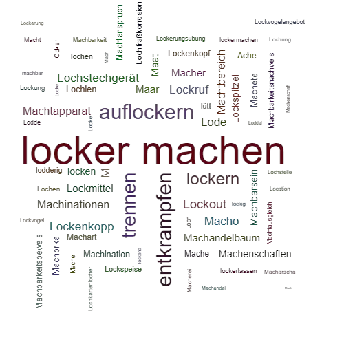locker machen synonym lexikothek ein anderes wort fur locker machen