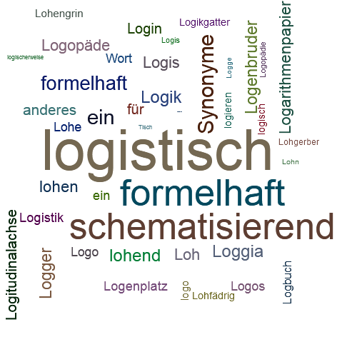 Ein anderes Wort für logistisch - Synonym logistisch