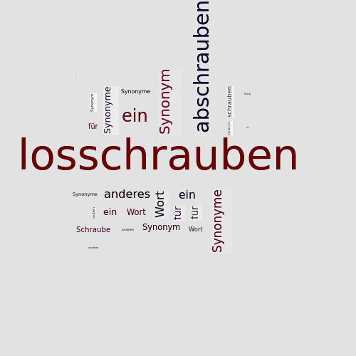 Ein anderes Wort für losschrauben - Synonym losschrauben
