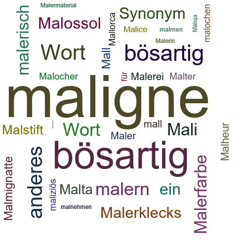 Ein anderes Wort für maligne - Synonym maligne
