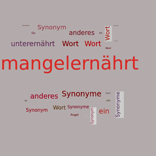 Ein anderes Wort für mangelernährt - Synonym mangelernährt