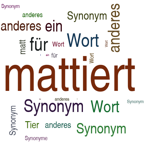 Ein anderes Wort für mattiert - Synonym mattiert