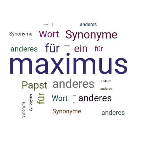 Ein anderes Wort für maximus - Synonym maximus
