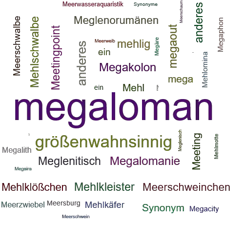 Ein anderes Wort für megaloman - Synonym megaloman