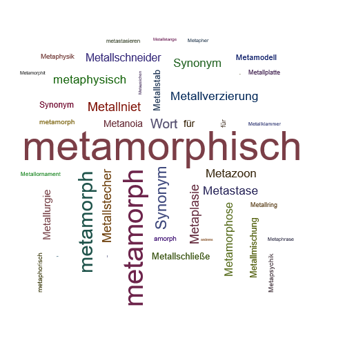 Ein anderes Wort für metamorphisch - Synonym metamorphisch
