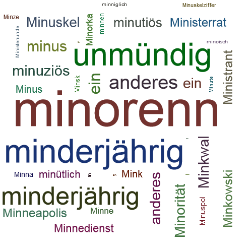 Ein anderes Wort für minorenn - Synonym minorenn
