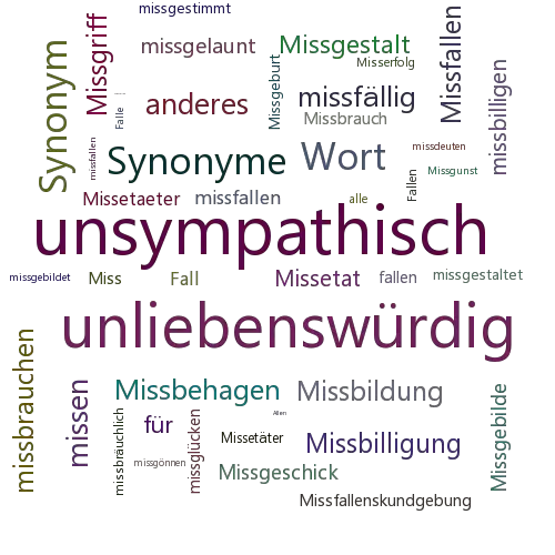 Ein anderes Wort für missfallend - Synonym missfallend