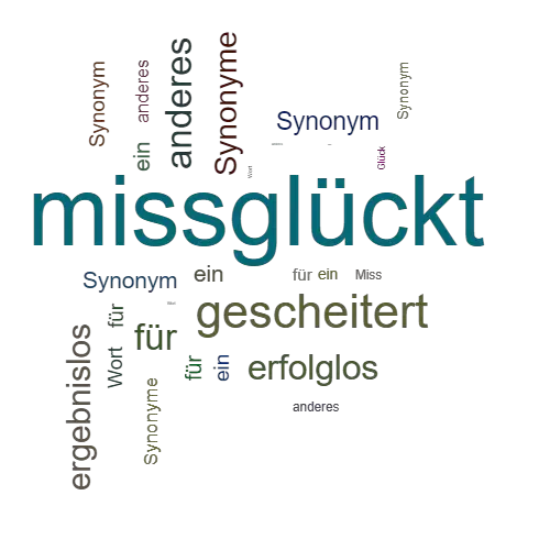 Ein anderes Wort für missglückt - Synonym missglückt