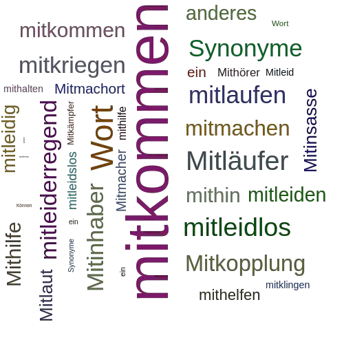 Ein anderes Wort für mitkönnen - Synonym mitkönnen