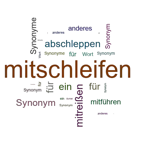 Ein anderes Wort für mitschleifen - Synonym mitschleifen