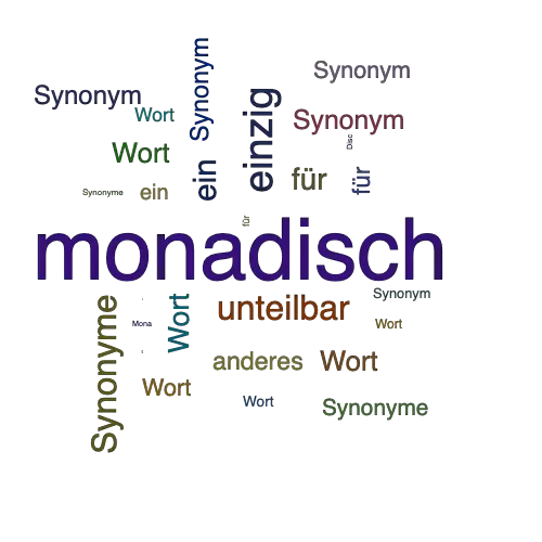 Ein anderes Wort für monadisch - Synonym monadisch