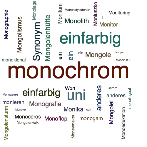Ein anderes Wort für monochrom - Synonym monochrom