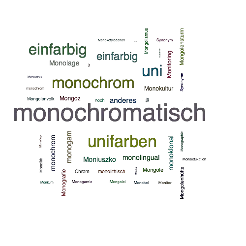 Ein anderes Wort für monochromatisch - Synonym monochromatisch