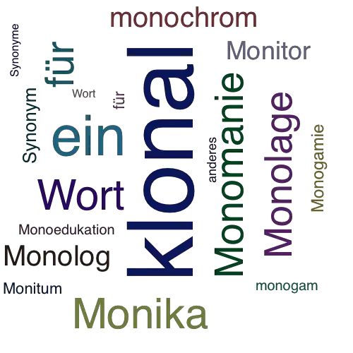 Ein anderes Wort für monoklonal - Synonym monoklonal