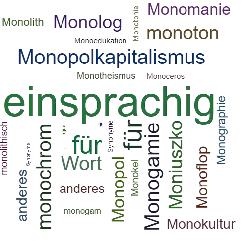 Ein anderes Wort für monolingual - Synonym monolingual