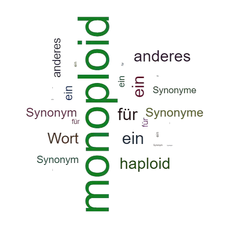 Ein anderes Wort für monoploid - Synonym monoploid