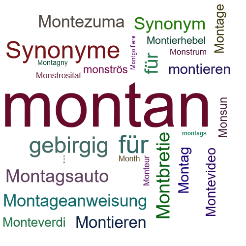 Ein anderes Wort für montan - Synonym montan