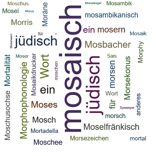 Ein anderes Wort für mosaisch - Synonym mosaisch